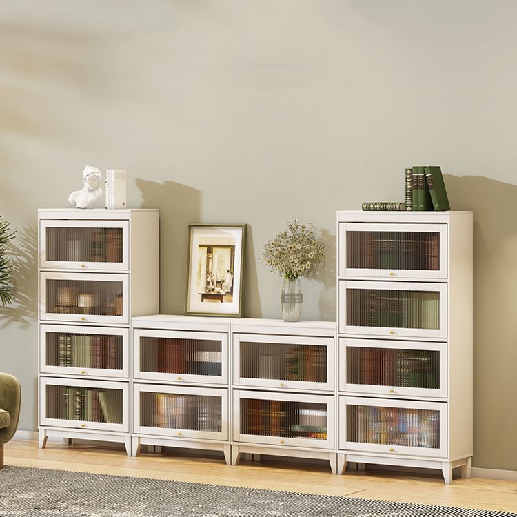 Urban Vertical Standard Bookcase White Manufactured Wood Bookshelf with Glass Doors Clearhalo 'Bookcases' 'furn' 'furn_bookcases' 'Furniture' 'furniture_bookcases' 'Office Furniture' 1200x1200_399081e1-0e40-4023-89cc-da5a241849e2