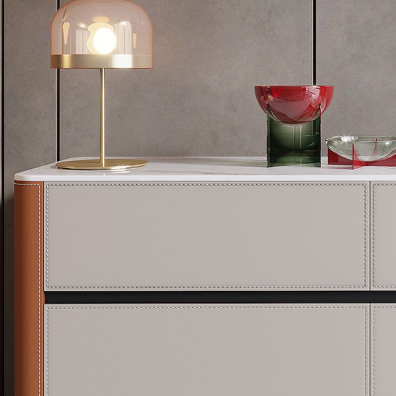 Scheda laterale contemporanea Pietra Storage a buffet con cassetti per sala da pranzo