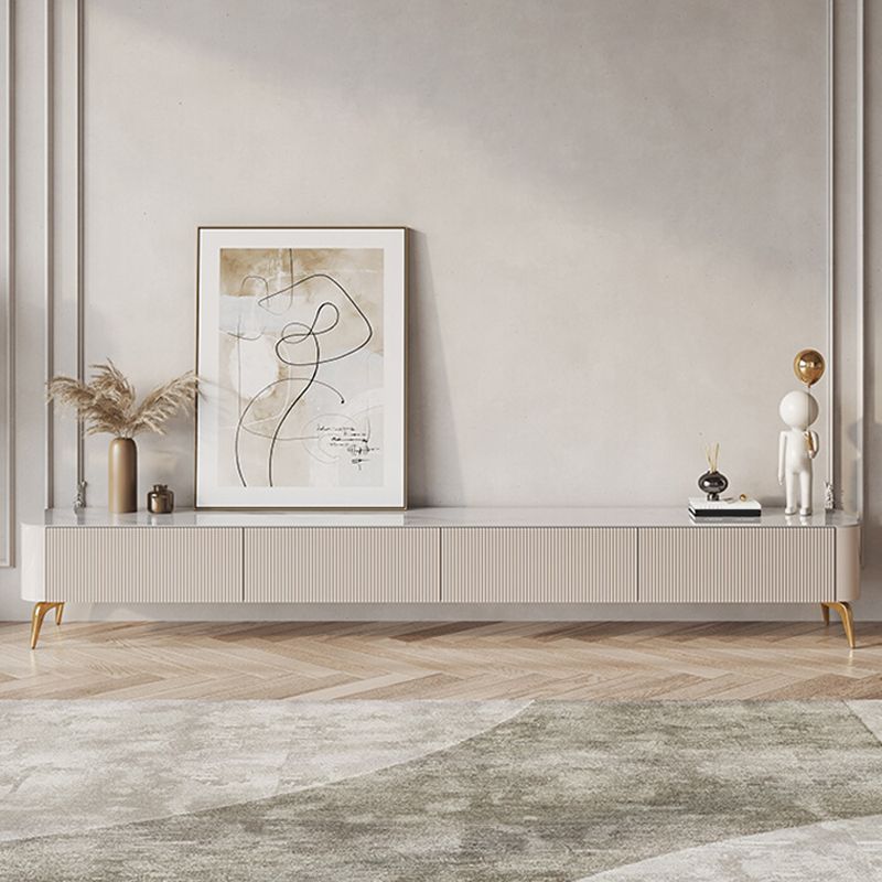 Stone TV Media Console Contemporary Stand Console with 4 Drawers Clearhalo 'furn' 'furn_tv_stands_entertainment_centers' 'Furniture' 'Living Room Furniture' 'TV Stands & Entertainment Centers' 'TV Stands & Media Storage Furniture' 'tv_stands_entertainment_centers' 1200x1200_3992fefc-5ab9-4843-92a2-5947513332b9