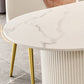 Sintered Stone Top Kitchen Table for Restaurant Luxury White Table with Double Pedestal Clearhalo 'Dining Tables & Seating' 'Dining Tables' 'dining_table' 'furn' 'furn_dining_table' 'Furniture' 'furniture_dining_table' 'Kitchen & Dining Furniture' 'kitchen' 'kitchen_dining_table' 1200x1200_39930415-da9c-4fa6-922d-66c5674738aa