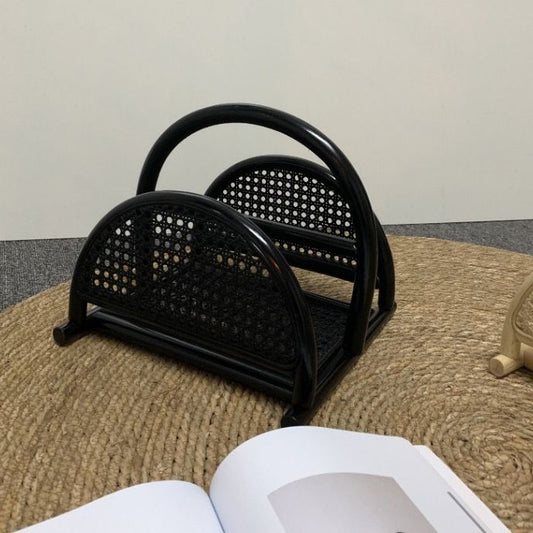 Contemporary Horizontal Standard Bookshelf Open Back Wooden Bookcase