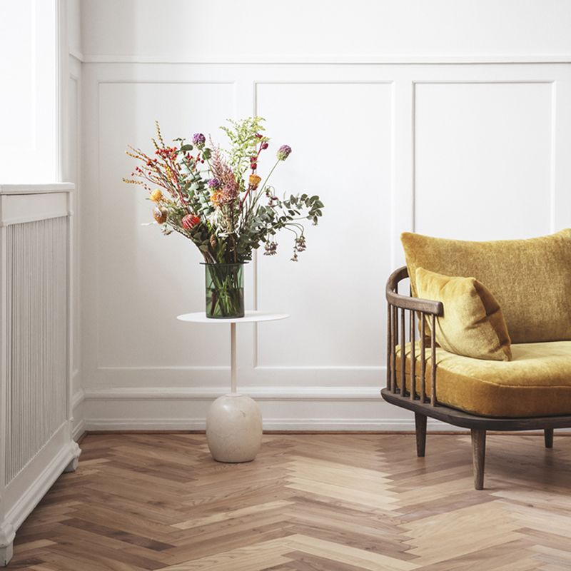 Tavolino moderno in metallo nero/nero tavolino marmo laterale