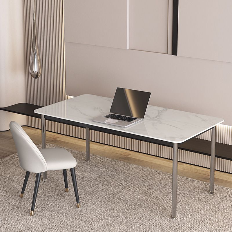 Stein gebogener Büroschreibtisch modern 29,53 "großer Schreibtisch mit Parsons Schreibtisch