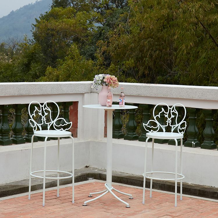 Outdoor Metal Top Counter Table Metal 4 Legs Industrial Style Foldable 42-inch Bar Table Clearhalo 'Bar Furniture' 'Bar Tables' 'bar_tables' 'furn' 'furn_bar_tables' 'Furniture' 'furniture_bar_tables' 'Kitchen & Dining Furniture' 1200x1200_3997c487-3414-46bc-aca6-5e5d473b8799