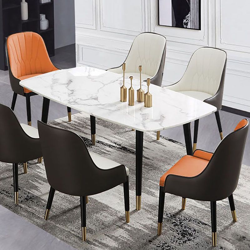 Scandinavian Upholstered Dining Side Chairs Solid Back Dining Side Chair Clearhalo 'Dining Chairs' 'Dining Tables & Seating' 'dining_chair' 'furn' 'furn_dining_chair' 'Furniture' 'Kitchen & Dining Furniture' 1200x1200_3998d051-0576-4600-b8ea-d6cc0d8be466