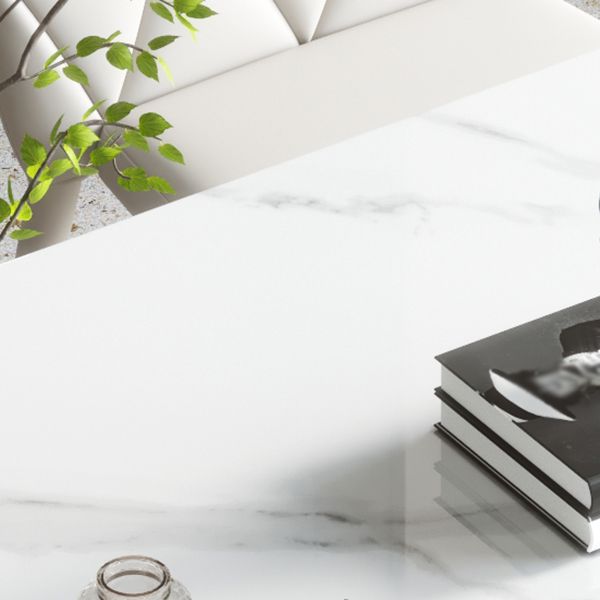 Moderner Stil Esstisch Sinterstein Rechtecktisch mit Acrylbasis
