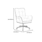 PU Leather Arm Chair 27.55" L x 25.59" W x 42.51" H Adjustable Armchair with Wheels Clearhalo 'Accent Chairs' 'accent_chairs' 'Chairs & Seating' 'furn' 'furn_accent_chairs' 'Furniture' 'Living Room Furniture' 1200x1200_399a27cd-0da0-43ff-ad1e-070b60c5047b