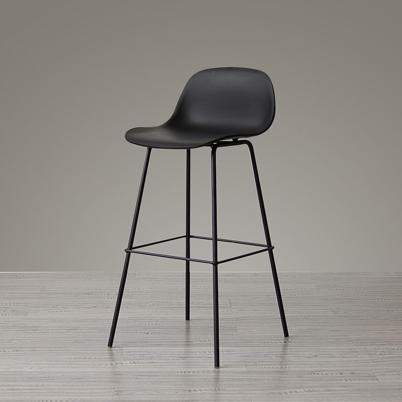 Scandinavian Reception Low Back Stool Matte Finish Plastic Barstool Clearhalo 'Bar Furniture' 'Bar Stools' 'bar_stools' 'furn' 'furn_bar_stools' 'Furniture' 'furniture_bar_stools' 'Kitchen & Dining Furniture' 1200x1200_399a4635-3c7c-4442-9a1f-d372d8af0d83