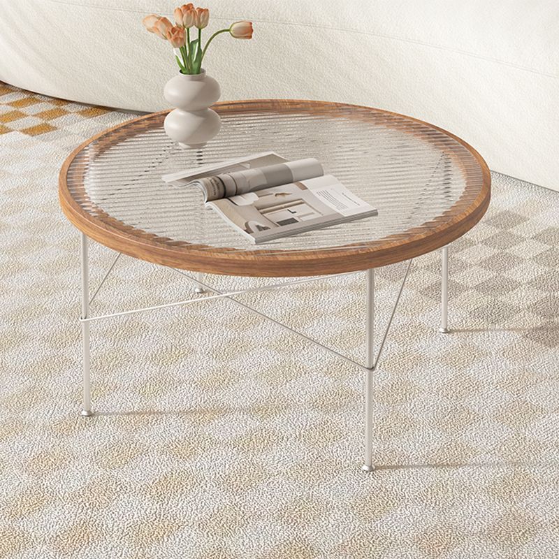 15"H Tropical Coffee Table Glass 4 Legs Coffee Cocktail Table Clearhalo 'Coffee & Accent Tables' 'Coffee Tables' 'coffee_tables' 'furn' 'furn_coffee_tables' 'Furniture' 'Living Room Furniture' 1200x1200_399baf19-b1c1-457b-a937-c04377068c45