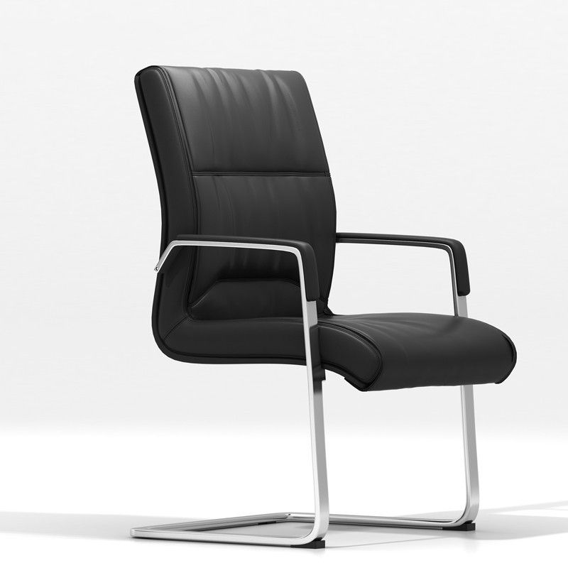 Contemporary Desk Chair Black Leather No Wheels Office Chair Clearhalo 'furn' 'furn_office_chair' 'Furniture' 'Office Chairs' 'Office Furniture' 'office_chair' 1200x1200_399dfc1f-9b98-45c0-a420-7ac06b43a3db