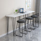 Rectangle Artificial Wood Dining Table Counter Height Table with 4 Legs