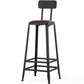 Industrial Armless Counter Stool Iron Milk Tea Shop Bar Stool with Cushion and Pedal Clearhalo 'Bar Furniture' 'Bar Stools' 'bar_stools' 'furn' 'furn_bar_stools' 'Furniture' 'Kitchen & Dining Furniture' 1200x1200_39a11e11-0485-4331-84ef-9d3d34dbed69