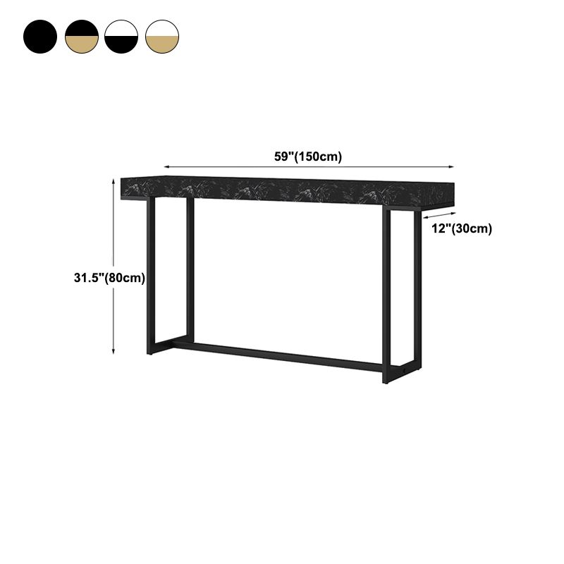 Tavolo da cosco del cavalletto di ferro con tavolo dell'accento superiore in marmo per Hall