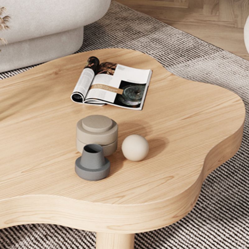 Free-Form Single Coffee Table Solid Wood Coffee Table with 3 Legs Clearhalo 'Coffee & Accent Tables' 'Coffee Tables' 'coffee_tables' 'furn' 'furn_coffee_tables' 'Furniture' 'Living Room Furniture' 1200x1200_39a203bb-1608-47d2-affb-8a6e9e525907