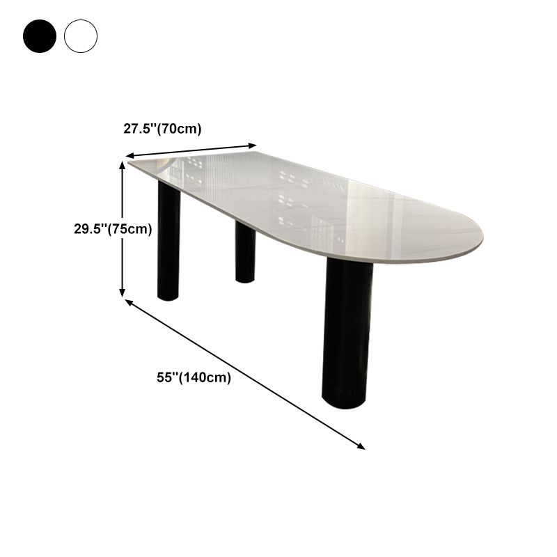 Irregular Shape White Table for Restaurant Sintered Stone Island Table with 3 Legs Clearhalo ' dining_table' 'Dining Tables & Seating' 'Dining Tables' 'furn' 'furn_dining_table' 'Furniture' 'furniture_dining_table' 'Kitchen & Dining Furniture' 'kitchen&dining_furn' 'kitchen' 'kitchen_dining_table' 1200x1200_39a2ac3d-fbce-478b-bf58-aaefa85dfe34