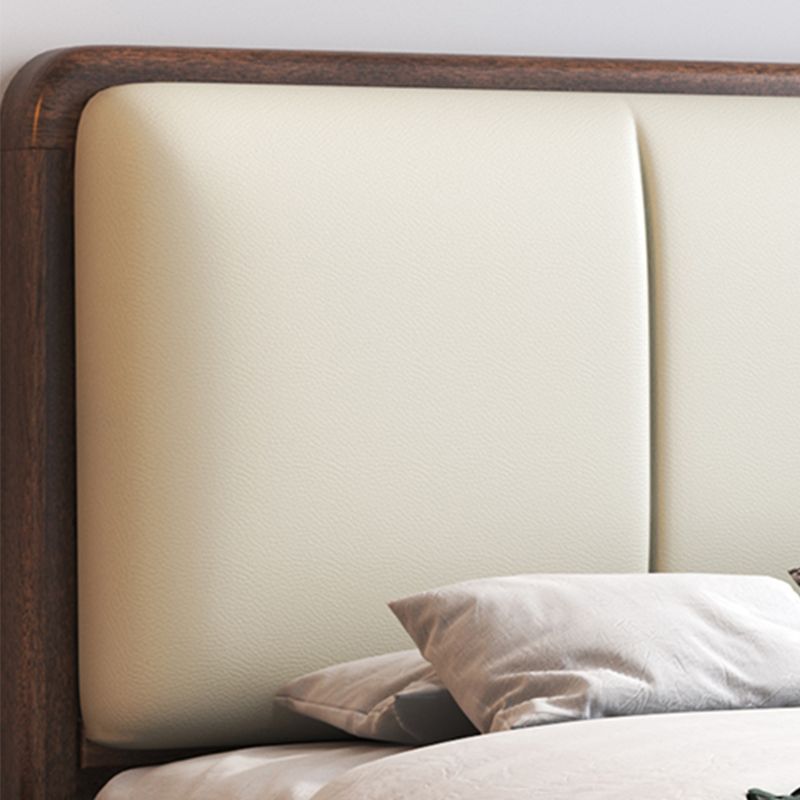 Contemporary Solid Wood Mattress Included with Headboard Rectangular Standard Bed