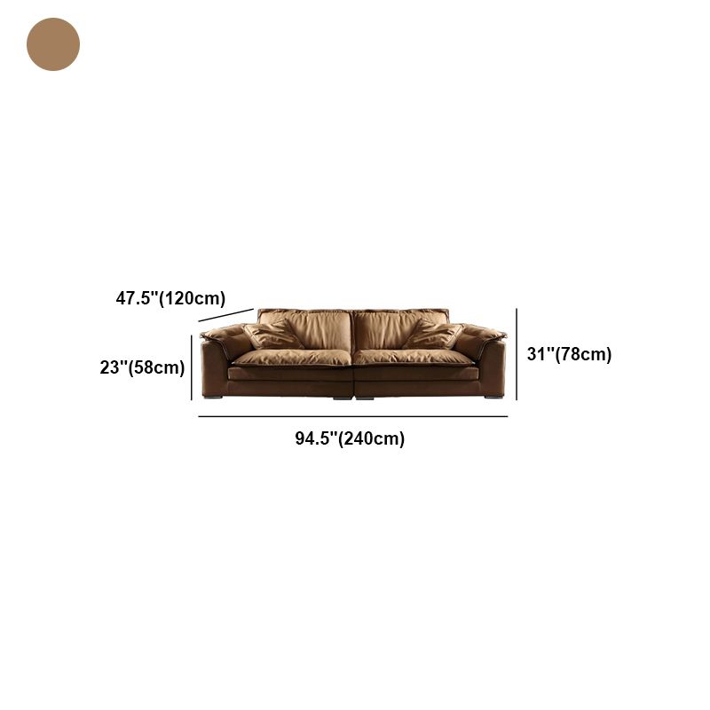 Modernes Kunstleder braunes Sofa Kissen Top Arm Kissen Sofa & Chaise
