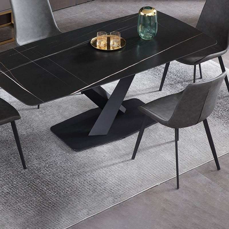 Modern Restaurant Leather Side Chair Solid Back Dining Chair with Black Legs Clearhalo ' kitchen&dining_furn' 'Dining Chairs' 'Dining Tables & Seating' 'dining_chair' 'furn' 'furn_dining_chair' 'Furniture' 'furniture_dining_chair' 'Kitchen & Dining Furniture' 'kitchen' 1200x1200_39a3ee46-771e-485a-8102-c87a41ca9d51