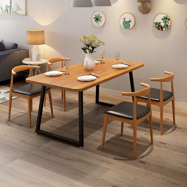 Industrial Dining Set 1/2/5 Pcs Solid Wood Dining Table and Chairs Clearhalo 'Dining Room Sets' 'Dining Tables & Seating' 'dining_room_set' 'furn' 'furn_dining_room_set' 'Furniture' 'Kitchen & Dining Furniture' 1200x1200_39a63877-e7b3-4241-8727-2f8bc247b791