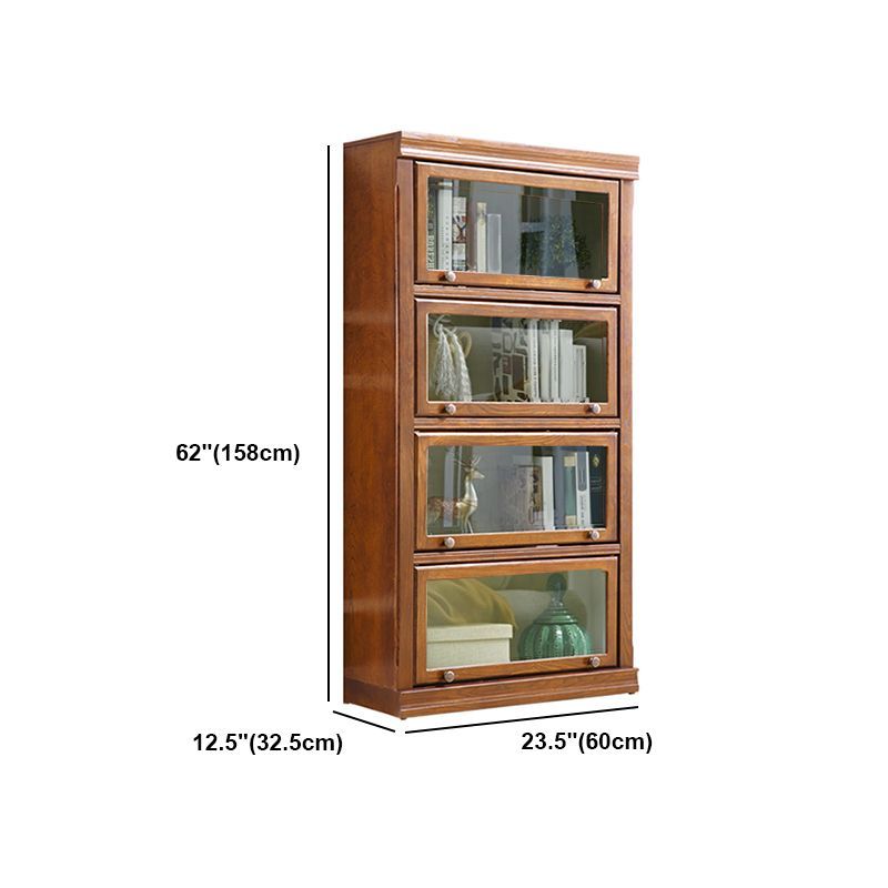 Wooden Barrister Bookcase Contemporary Closed Back Bookcase with Doors for Home Office Clearhalo 'Bookcases' 'furn' 'furn_bookcases' 'Furniture' 'furniture_bookcases' 'kitchen' 'kitchen_bookcases' 'Living Room Furniture' 'Office Furniture' 1200x1200_39a715cf-17b6-496f-b447-b2e1deb07a2c