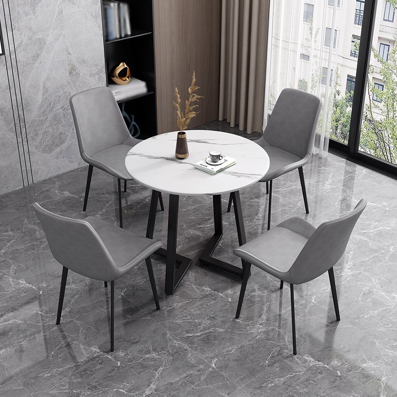 Leather Scandinavian Restaurant Side Chair Parsons Dining Chair with Metal Legs Clearhalo ' kitchen&dining_furn' 'Dining Chairs' 'Dining Tables & Seating' 'dining_chair' 'furn' 'furn_dining_chair' 'Furniture' 'furniture_dining_chair' 'Kitchen & Dining Furniture' 'kitchen' 1200x1200_39a762c5-bc38-4934-97df-e90125890a8b