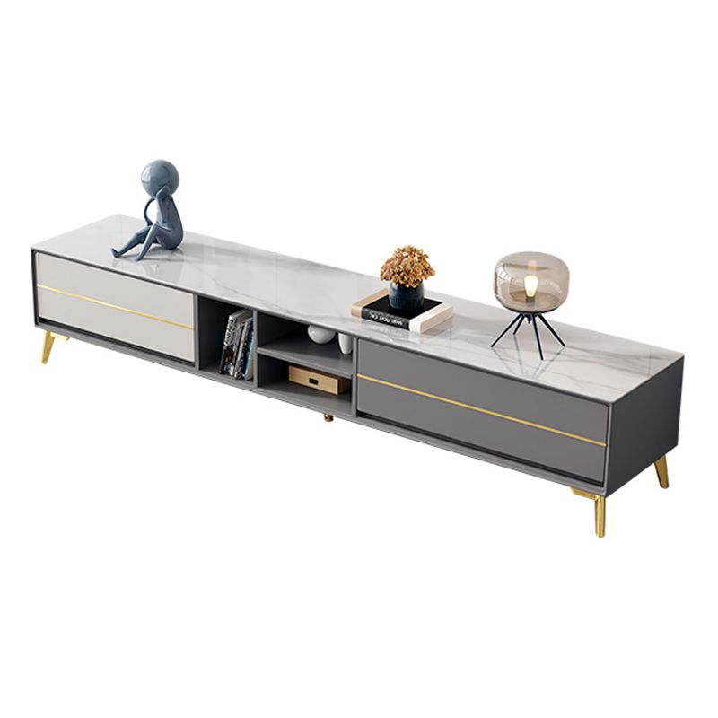 Console télévisée scandinave armoire télévisée à domicile en pierre enthousiaste avec tiroirs glide