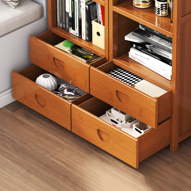 Closed Back Bamboo Bookshelf Contemporary Vertical Bookcase for Home Clearhalo 'Bookcases' 'furn' 'furn_bookcases' 'Furniture' 'Office Furniture' 1200x1200_39a9643a-89f2-43c5-876e-e6e1b22035b4