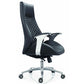 Fixed Arms Swivel Office Chair Faux Leather and Chrome Frame Managers Chair Clearhalo 'furn' 'furn_office_chair' 'Furniture' 'Office Chairs' 'Office Furniture' 'office_chair' 1200x1200_39a9fa87-6b93-4d70-8fa6-dfc6b138fc2c