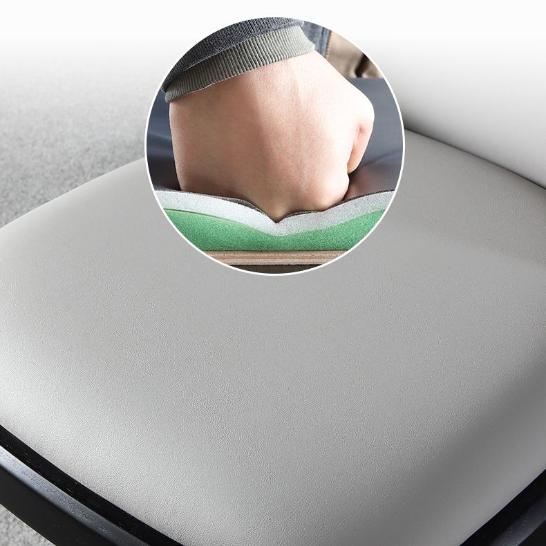 Scandinavian Style Faux Leather Side Chairs with Wooden Legs Solid Back Chair for Home Clearhalo ' kitchen&dining_furn' 'Dining Chairs' 'Dining Tables & Seating' 'dining_chair' 'furn' 'furn_dining_chair' 'Furniture' 'furniture_dining_chair' 'Kitchen & Dining Furniture' 'kitchen' 1200x1200_39ac3ddf-7382-4bf5-b673-5b4fc16b60a7