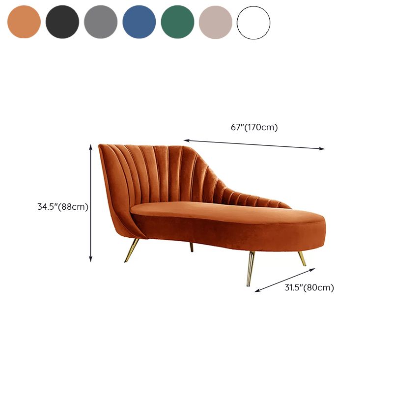 Glam Upholstered Velvet Chaise Lounge Couch Metal Chaise Lounge Chair Clearhalo 'Chairs & Seating' 'Chaise Lounge' 'chaise_lounge' 'furn' 'furn_chaise_lounge' 'Furniture' 'Living Room Furniture' 1200x1200_39adeb3a-1f94-47ef-a844-f047ea1f0e79