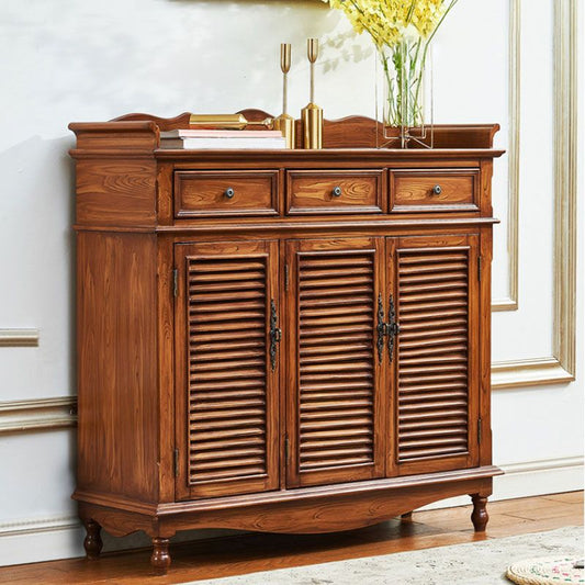 Industrial Rectangle Accent Cabinet with 6 Shelves Distressed Wood Cabinet Clearhalo 'Cabinets & Chests' 'cabinets_chests' 'furn' 'furn_cabinets_chests' 'Furniture' 'Living Room Furniture' 1200x1200_39ae21d0-5a35-4c1c-a4e6-85abbf57b221