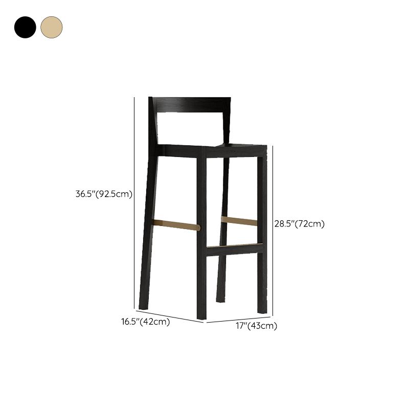 Tabourets de bar en bois massif de style créateur tabouret de bar empilable avec dossier