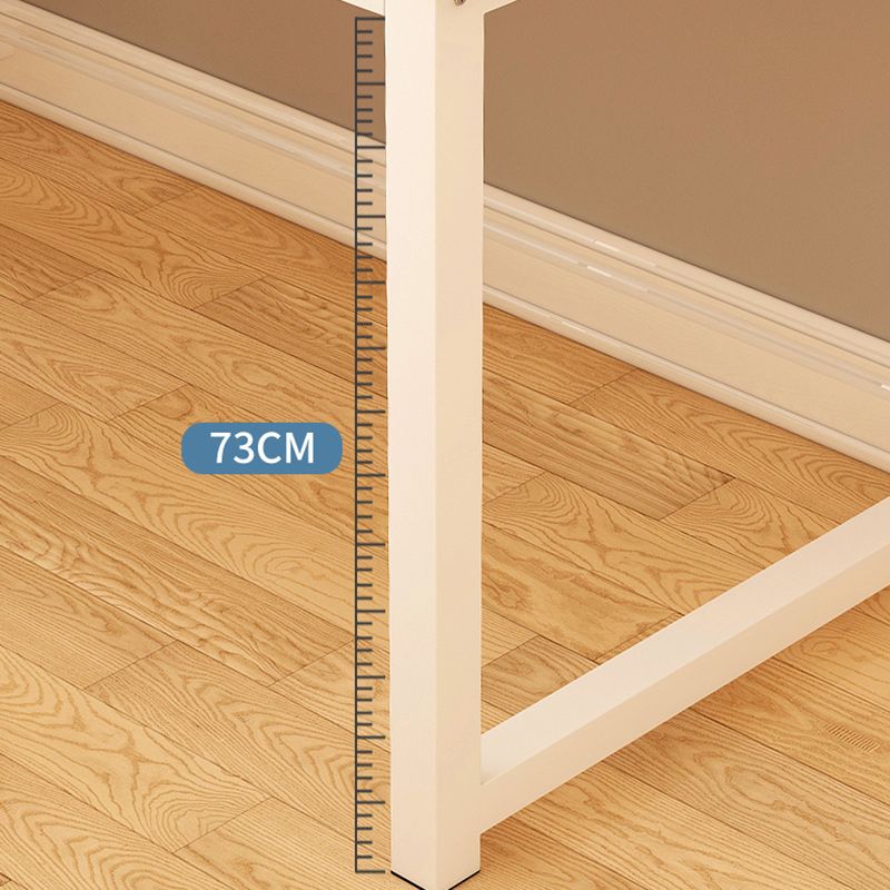 モダンなライティングデスクアンティーク仕上げ木製コンピューターデスクが金属脚