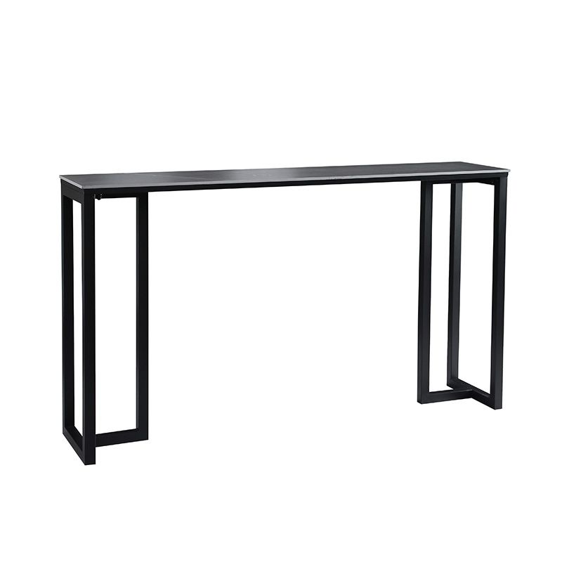 Stone Bar Table Modern Rectangle Bar Table with Double Pedestal Base for Kitchen Clearhalo 'Bar Furniture' 'Bar Tables' 'bar_tables' 'furn' 'furn_bar_tables' 'Furniture' 'furniture_bar_tables' 'Kitchen & Dining Furniture' 1200x1200_39b01e45-5b08-4b5e-a332-a6adabf17364