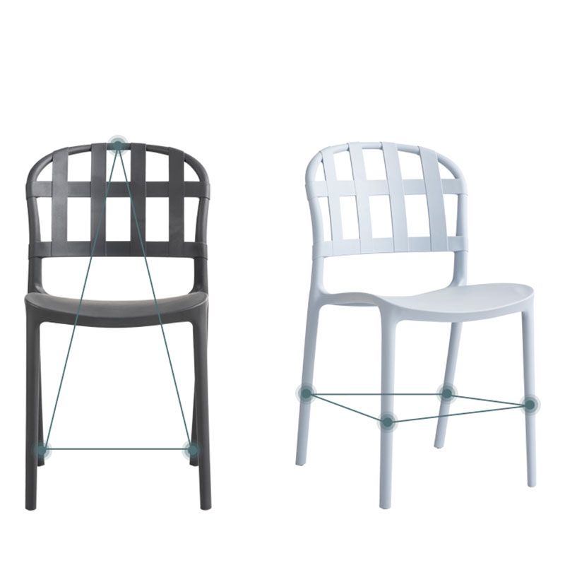 Scandinavian Style Armless Open Back Chairs Stacking Plastic Side Chair Clearhalo ' kitchen&dining_furn' 'Dining Chairs' 'Dining Tables & Seating' 'dining_chair' 'furn' 'furn_dining_chair' 'Furniture' 'furniture_dining_chair' 'Kitchen & Dining Furniture' 'kitchen' 1200x1200_39b08a1e-e96c-4701-88d4-2dd128eeb059