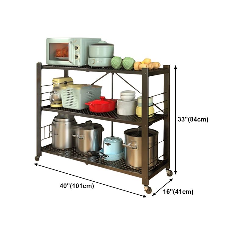 Contemporary Folding Steel Etagere Bookshelf with Caster Wheels Clearhalo 'Bookcases' 'furn' 'furn_bookcases' 'Furniture' 'furniture_bookcases' 'kitchen' 'kitchen_bookcases' 'Living Room Furniture' 'Office Furniture' 1200x1200_39b1cb3d-5b50-4af6-b0e3-d31b720af565