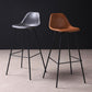Leather Bar Stool Modern Low Back Counter Stool for Bristol with Metal Base