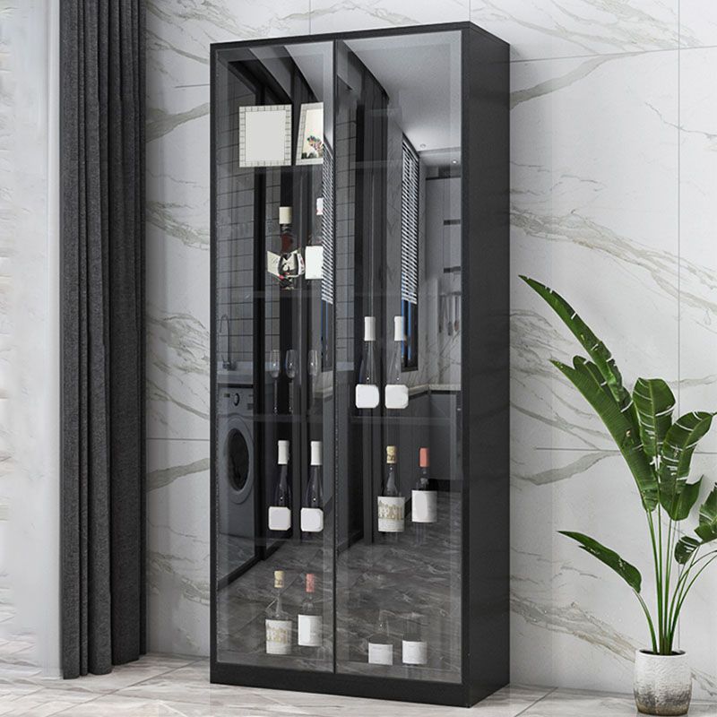 Contemporary Display Stand Faux Wood Storage Cabinet with Lighting Clearhalo 'Display & China Cabinets' 'display_china_cabinets' 'furn' 'furn_display_china_cabinets' 'Furniture' 'Kitchen & Dining Furniture' 1200x1200_39b34a7f-50b8-4509-a539-0f90411640b6