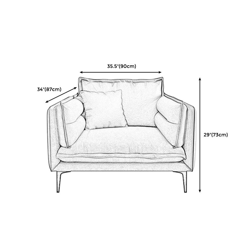 28.74" H Modern Pillow Top Arm Sofa with Cushion Back for Living Room, Brown Clearhalo 'furn' 'furn_sofas' 'Furniture' 'furniture_sofas' 'kitchen' 'kitchen_sofas' 'Living Room Furniture' 'Sofa' 'sofas' 1200x1200_39b3b375-1523-499c-bf47-448ec28cdd4b