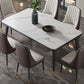 Minimalist Sintered Stone Top Kitchen Dining Table Rectangle Shape Dining Table with 4 Legs Base Clearhalo ' dining_table' 'Dining Tables & Seating' 'Dining Tables' 'Furniture' 'furniture_dining_table' 'Kitchen & Dining Furniture' 'kitchen&dining_furn' 'kitchen' 'kitchen_dining_table' 1200x1200_39b3e91e-27db-4326-af7a-9c43779bad83