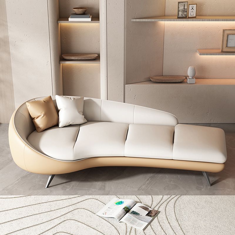 Modern Upholstered Chaise Lounge Leather Chaise with Left-Arm for Bedroom and Living Room Clearhalo 'Chairs & Seating' 'Chaise Lounge' 'chaise_lounge' 'furn' 'furn_chaise_lounge' 'Furniture' 'Living Room Furniture' 1200x1200_39b46162-51ba-40a8-a2e3-d37da1b55f78