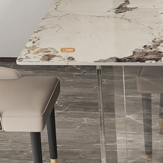 Acrylic Contemporary Rectangular Table Sintered Stone Table for Dining Room Clearhalo ' dining_table' 'Dining Tables & Seating' 'Dining Tables' 'furn' 'furn_dining_table' 'Furniture' 'furniture_dining_table' 'Kitchen & Dining Furniture' 'kitchen&dining_furn' 'kitchen' 'kitchen_dining_table' 1200x1200_39b4a1e4-8748-4bd4-9444-a855a6999753