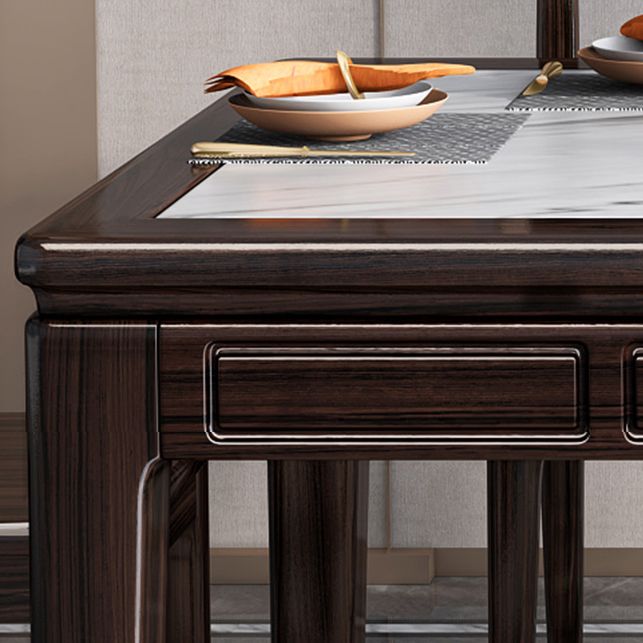 54.3"L x 33.5"W x 29.5"H Rectangle 4 Legs Luxury Table Fixed Table for Dining Room Clearhalo ' dining_table' 'Dining Tables & Seating' 'Dining Tables' 'furn' 'furn_dining_table' 'Furniture' 'furniture_dining_table' 'Kitchen & Dining Furniture' 'kitchen&dining_furn' 'kitchen' 'kitchen_dining_table' 1200x1200_39b5c20c-e712-4632-a130-8a19253c0ffb