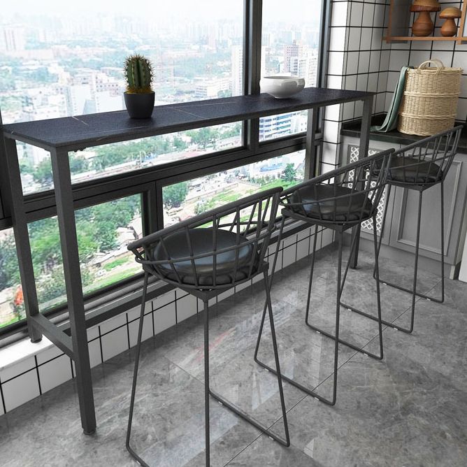 Rectangle Stone Modern Cocktail Bar Table Footrest Trestle Pub Height Dining Table Clearhalo 'Bar Furniture' 'Bar Tables' 'bar_tables' 'furn' 'furn_bar_tables' 'Furniture' 'furniture_bar_tables' 'Kitchen & Dining Furniture' 'kitchen&dining_furn' 'kitchen' 1200x1200_39b9eff0-d13f-403e-808e-27d0fe712ea4