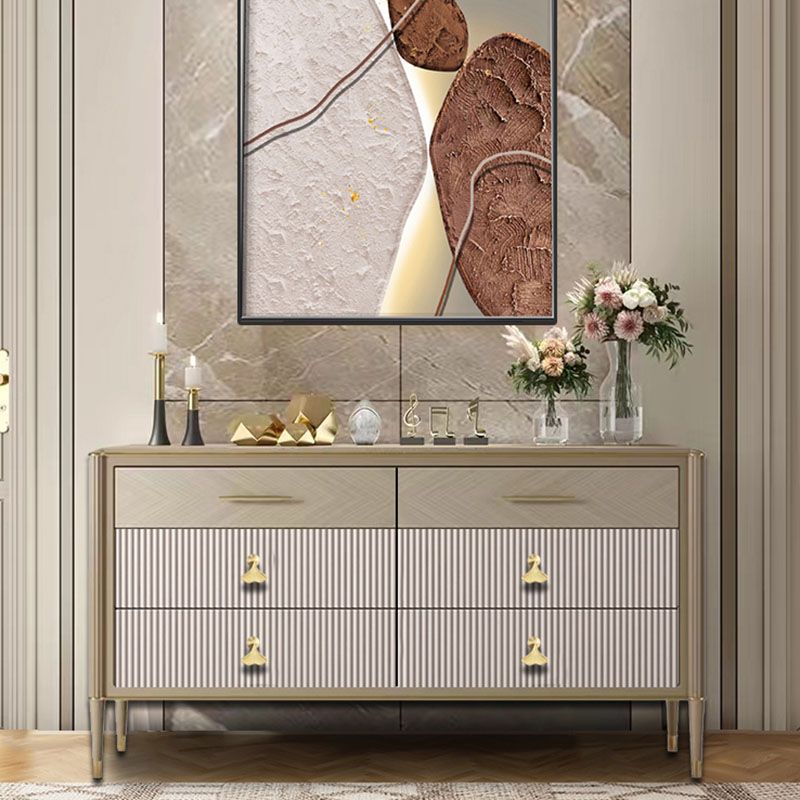 Modern horizontal Combo tocador de almacenamiento de madera para dormitorio