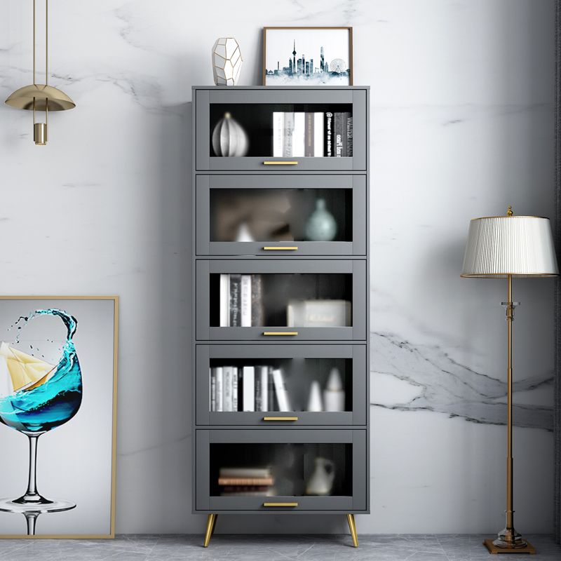 Estantería de estilo moderno de estantería cerrada con puerta para la oficina en casa