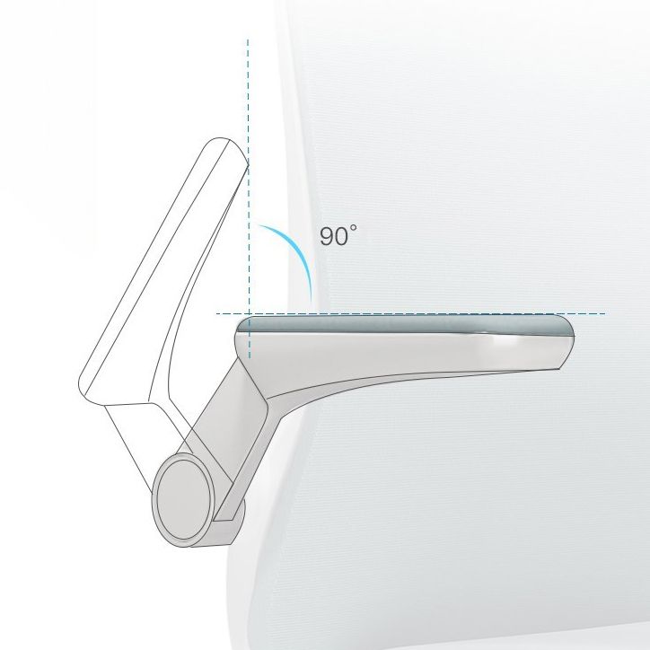 Moderne en eigentijdse bureaustoel Flip-Up Armlest High Back Ergonomic Taakstoel