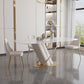 Rectangle Traditional Luxury Dining Table Sintered Stone Table with Pedestal Base Clearhalo ' dining_table' 'Dining Tables & Seating' 'Dining Tables' 'furn' 'furn_dining_table' 'Furniture' 'furniture_dining_table' 'Kitchen & Dining Furniture' 'kitchen&dining_furn' 'kitchen' 'kitchen_dining_table' 1200x1200_39bef9f3-1077-4f92-bf65-ac8d3cdf6f98