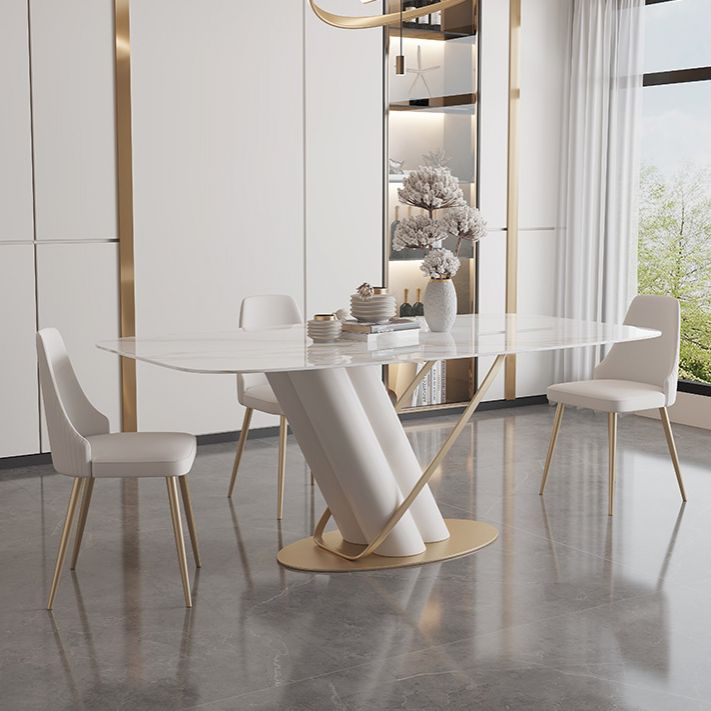 Rectangle Traditional Luxury Dining Table Sintered Stone Table with Pedestal Base Clearhalo ' dining_table' 'Dining Tables & Seating' 'Dining Tables' 'furn' 'furn_dining_table' 'Furniture' 'furniture_dining_table' 'Kitchen & Dining Furniture' 'kitchen&dining_furn' 'kitchen' 'kitchen_dining_table' 1200x1200_39bef9f3-1077-4f92-bf65-ac8d3cdf6f98