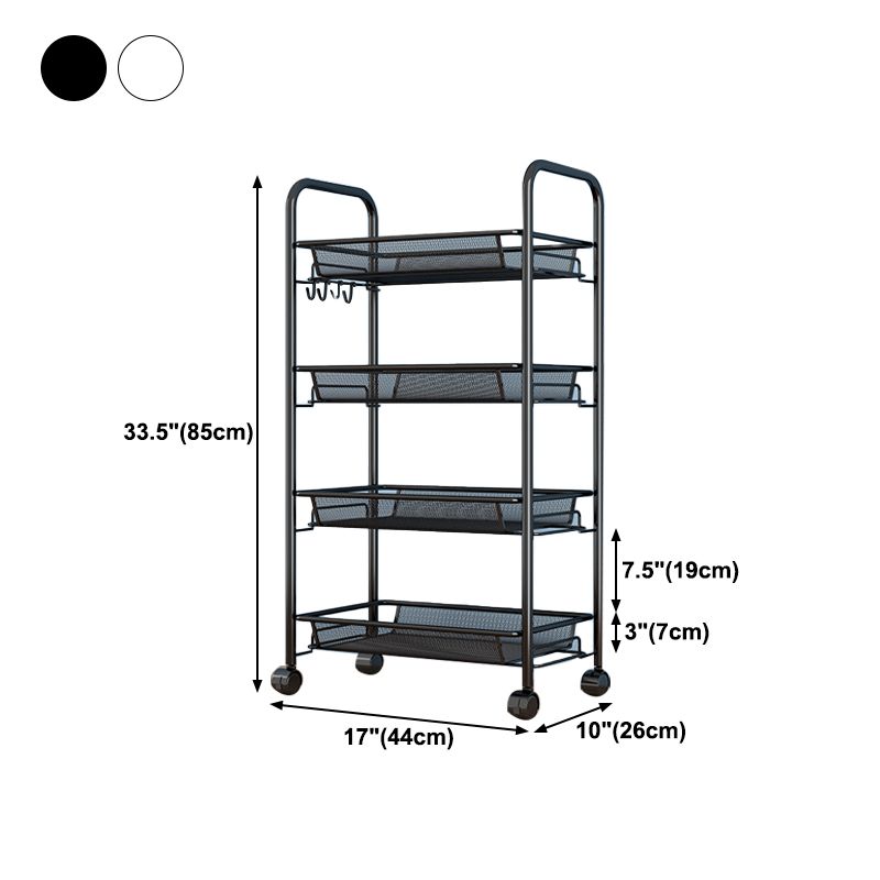 Industrial Steel Etagere Bookshelf Open Vertical Bookshelf with Caster Wheels Clearhalo 'Bookcases' 'furn' 'furn_bookcases' 'Furniture' 'furniture_bookcases' 'kitchen' 'kitchen_bookcases' 'Living Room Furniture' 'Office Furniture' 1200x1200_39bf4f3c-44cd-42ce-a2d2-87c3afd20f44